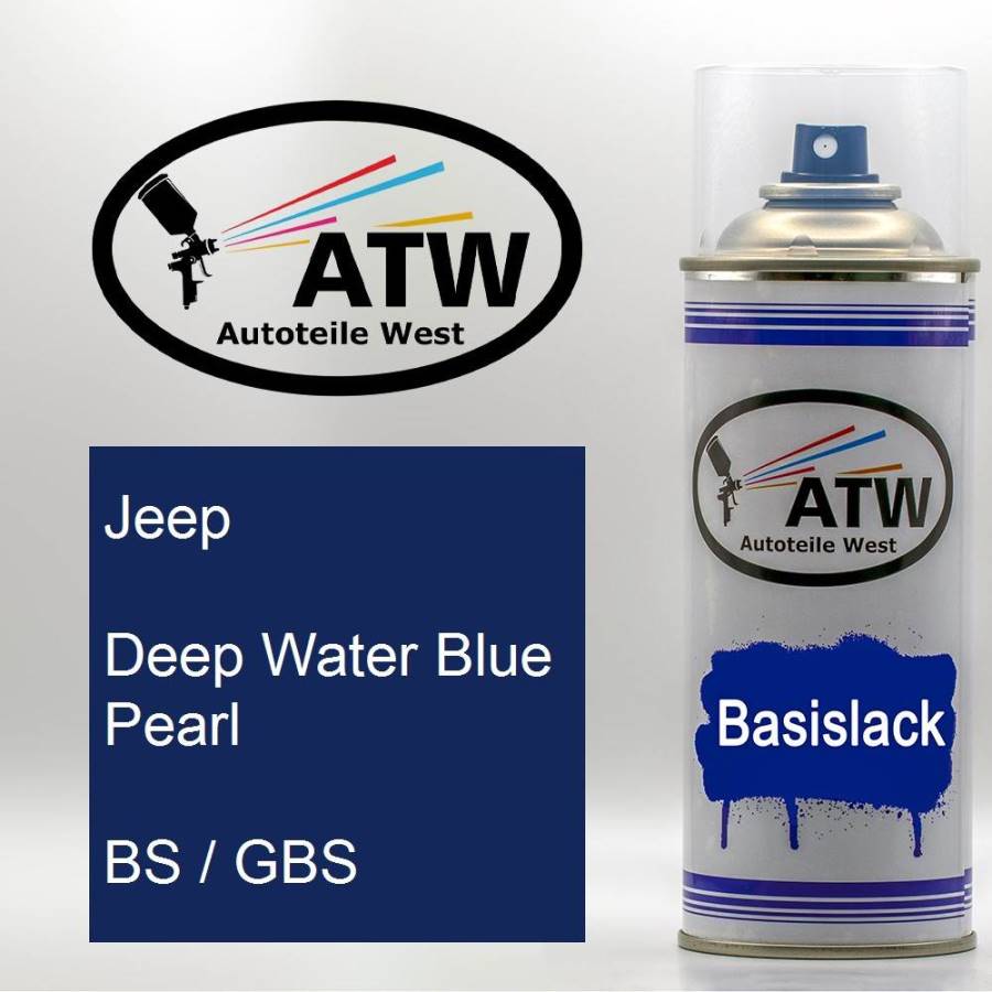 Jeep, Deep Water Blue Pearl, BS / GBS: 400ml Sprühdose, von ATW Autoteile West.